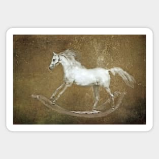 Vintage Style Rocking Horse Sticker